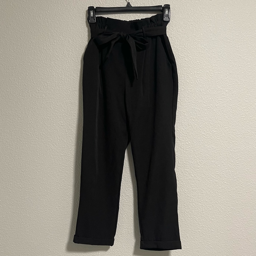 Sienna Sky | Black Paper Bag Pants